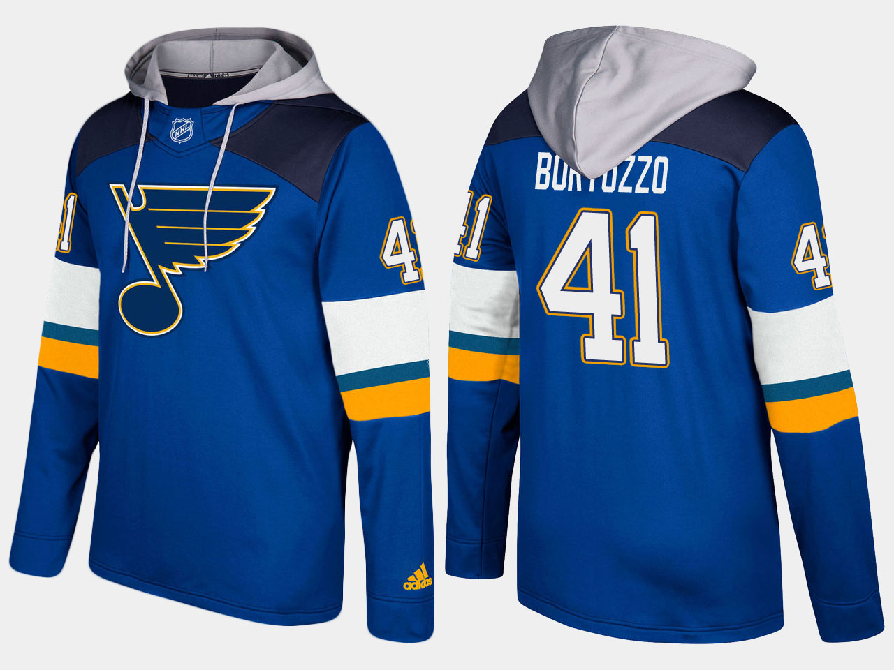 Men NHL St.Louis blues 41 robert bortuzzo blue hoodie